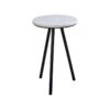 Opal Side Table with White Marble Top & Metal Legs - - L30 x W30 x H45 cm