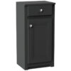 Orbit Classica Traditional Side Cabinet 400mm Wide 1-Drawer and 1-Door - Charcoal Grey