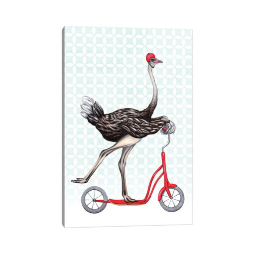 Ostrich On Bike