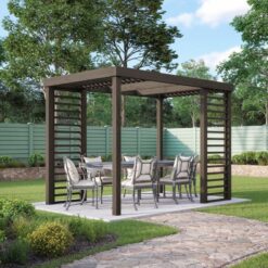 Panel Pergola - Wood - L240 x W360 cm - Rustic Brown