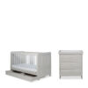 Pembrey 2 Piece Furniture Set, Under Drawer and Premium Sprung Mattress - Ash Grey