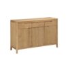 Remi 120 Cm Wide 3 Drawer Solid Oak Sideboard