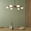 Shore Light Balser Metal 6 Light Flush Ceiling Light - Brass