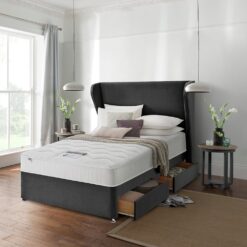 Silentnight Kingsize Memory 4 Drawer Divan Bed - Charcoal