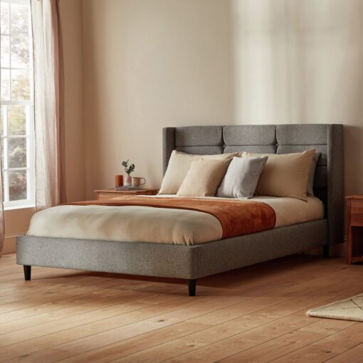 Silentnight Lilith Superking Fabric Bed Frame - Stone Grey