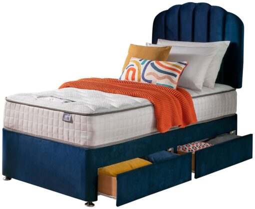 Silentnight Middleton Single Memory Divan Bed - Blue