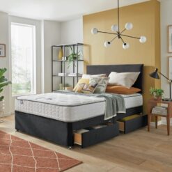 Silentnight Small Double 4Drawer Divan Bed - Charcoal