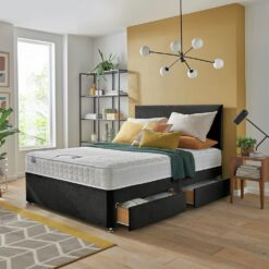 Silentnight Travis Double4 Drawer Divan Bed - Charcoal