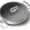 Smeg 3.7 Litre Non Stick Aluminium Casserole Pan - Cream