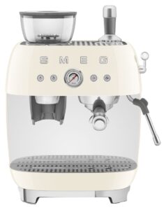 Smeg EGF03CRUK Espresso Coffee Machine with Grinder - Cream