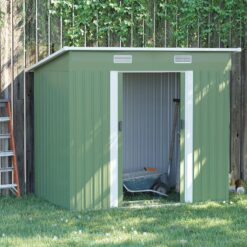 TEMU 7 X 4ft Outdoor Garden Metal Storage Shed, Tool Storage Box For Backyard, Patio And Lawn, Light Green