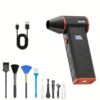 TEMU Cordless Leaf Blower & Electric Air Duster - Usb Rechargeable, 4- Turbo Jet For Keyboards, Cars, And Home Cleaning