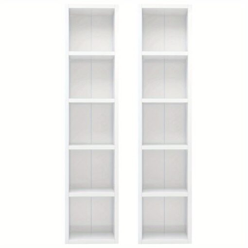 TEMU White Cabinets Set Of 2 Wood Storage 26x93. 5 Cm Compact Organizer