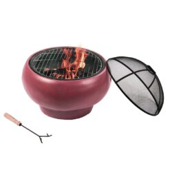 Teamson Home HR17501AC Wood Burning Fire Pit With Cover