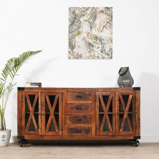 The Industrial Solid Acacia Sideboard-I