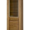 VELVET Solid + Manufactured Oak Wood 1-Door Display Cabinet