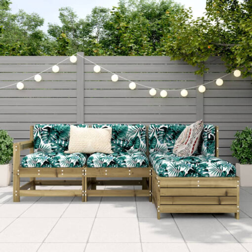 Vidaxl 4 Piece Garden Sofa Set Impregnated Wood Pine