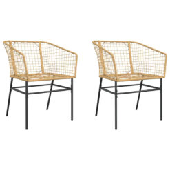 Vidaxl garden chairs, set of two, in brown poly rattan