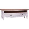 Vidaxl - tv Cabinet 120x30x40 cm White Solid Mahogany Wood