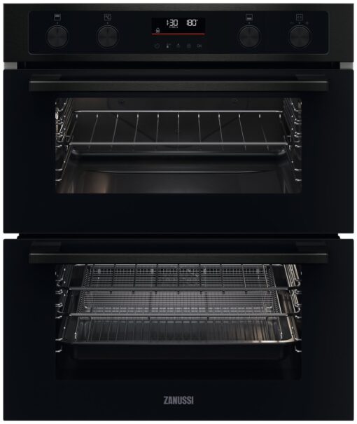 Zanussi ZPCNA7KN Built Under Double Electric Oven - Black