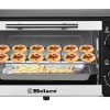Belaco BTO-109N Mini 9L Toaster Oven Tabletop Cooking Baking Portable Oven 750w 60 min Timer 100-230° Stainless Steel Heating Tube incl. Baking Tray & Wire Rack