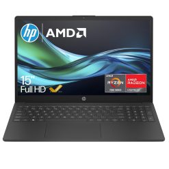 HP 15.6" Laptop | AMD Ryzen 3 7320U Processor | 8 GB RAM | 256 GB SSD | AMD Radeon Graphics | FHD Display | Up to 11hrs 15 mins battery | Win 11 | Dual Speakers | Jet Black |...