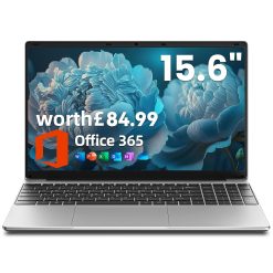 jumper Laptop with Office 365, 15.6 inch HD Display, 4GB RAM 128GB Storage, 5205U Processor, 38Wh Battery, USB3.0, Portable Laptops for Business, School, and Work, Keyboard Film UK