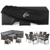 Kipiea Garden Furniture Covers, Square Outdoor Furniture Covers Waterproof, 420D Heavy Duty Oxford Garden Table Cover Windproof, Anti-UV for Chair & Table Patio Rattan Sofa...
