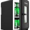 Mini Fridge 15 Liter/21 Cans, Upgrade Portable AC+DC Power Small Fridge for Bedroom, Car, Office, Thermoelectric Cooler and Warmer Skincare Fridge for Food, Drinks, Cosmetics,...