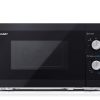 SHARP YC-MS01U-B Compact 20 Litre 800W Manual control Microwave, 5 power levels, defrost function, LED cavity light - Black
