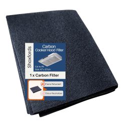 Shoxfords Carbon Filter Extractor Fan - Carbon Charcoal Filters for Cooker Hood - 47 x 57cm Universal Size for All Cooker Hoods - Flame Resistant - Anti Odour Cut to Fit - High...