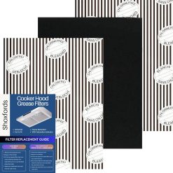 Shoxfords Cooker Hood Filter Kit 3Pack - 2 Grease Filters and 1 Carbon Filter for Universal Cooker Hoods - Cut to Size