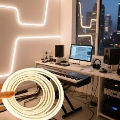 1pc USB-Powered LED Flex Strip Lights - Warm Soft Glow, Easy Installation, Ideal for Living Room, Bedroom, Balcony, Study - Creative DIY Atmosphere Decor, Bedroom Lighting | Modern Decor | USB Powered Lights, LED Lights for Bedroom